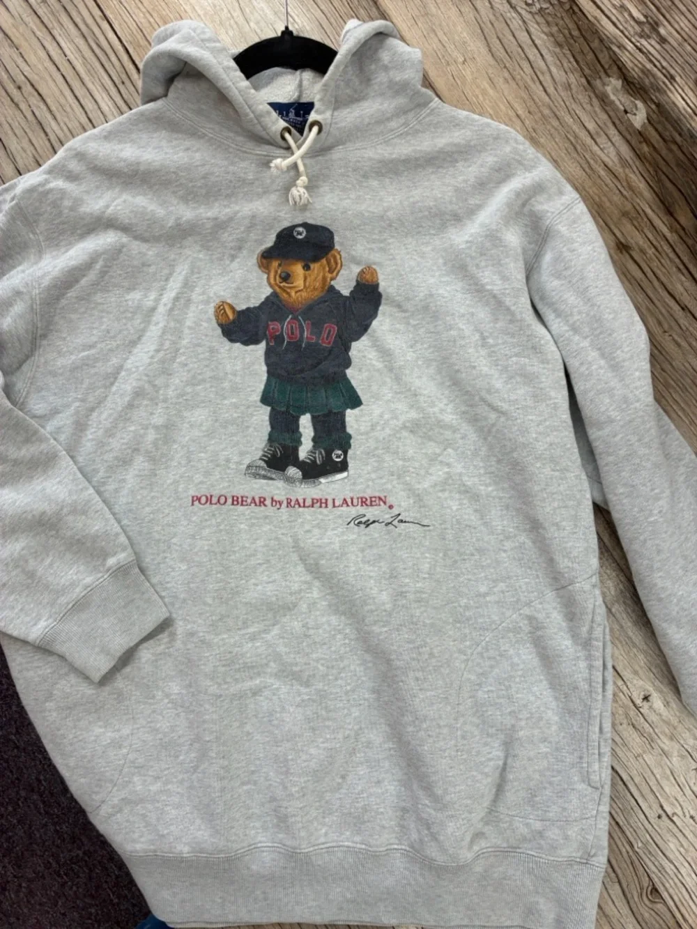 Ralph Lauren Beige Hoodie with Embroidered Bear Detail - Picture 3 of 8